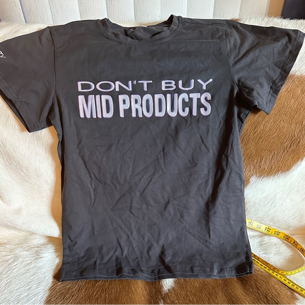 Xhale City “Don’t Buy Mid Products” Tee in Gray, S